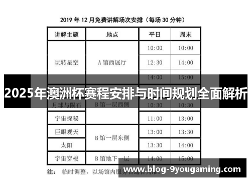 2025年澳洲杯赛程安排与时间规划全面解析 2025年澳洲杯赛程安排与时间规划全面解析