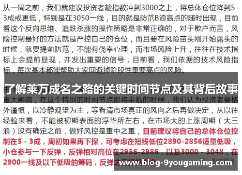 了解莱万成名之路的关键时间节点及其背后故事 了解莱万成名之路的关键时间节点及其背后故事